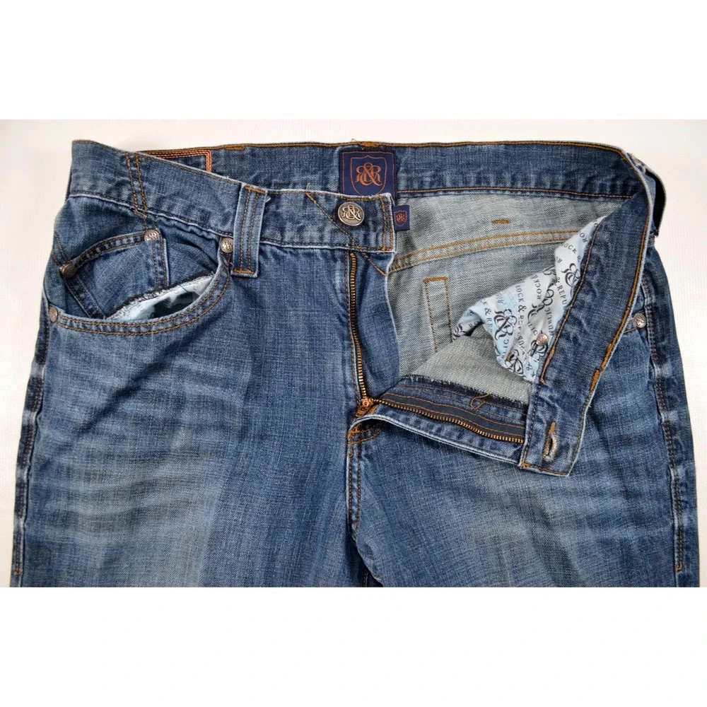 ROCK & REPUBLIC Riptide Straight Leg Denim Jeans Men's 36 x‎ 32 Inseam 31.5